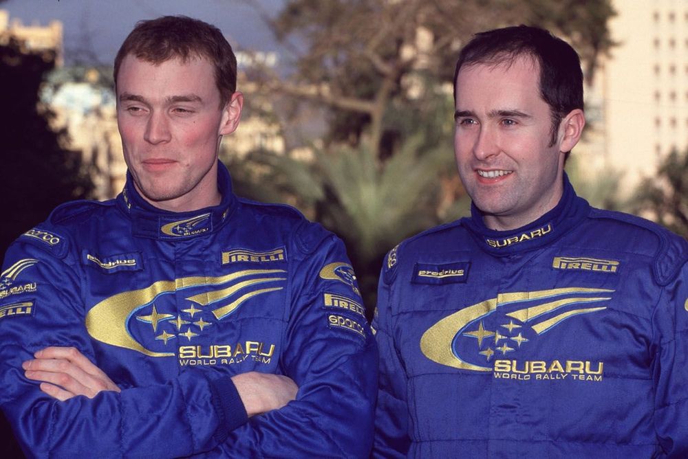 Richard Burns and co-driver portrait