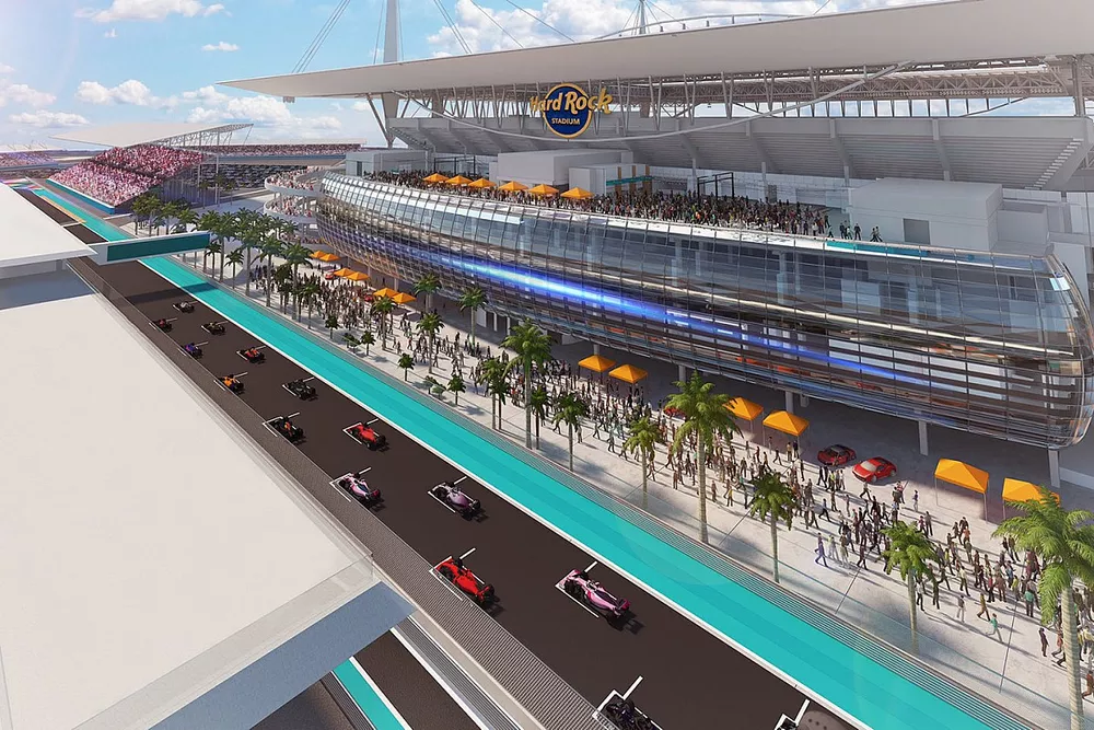 Image de synth&egrave;se du circuit F1 de Miami