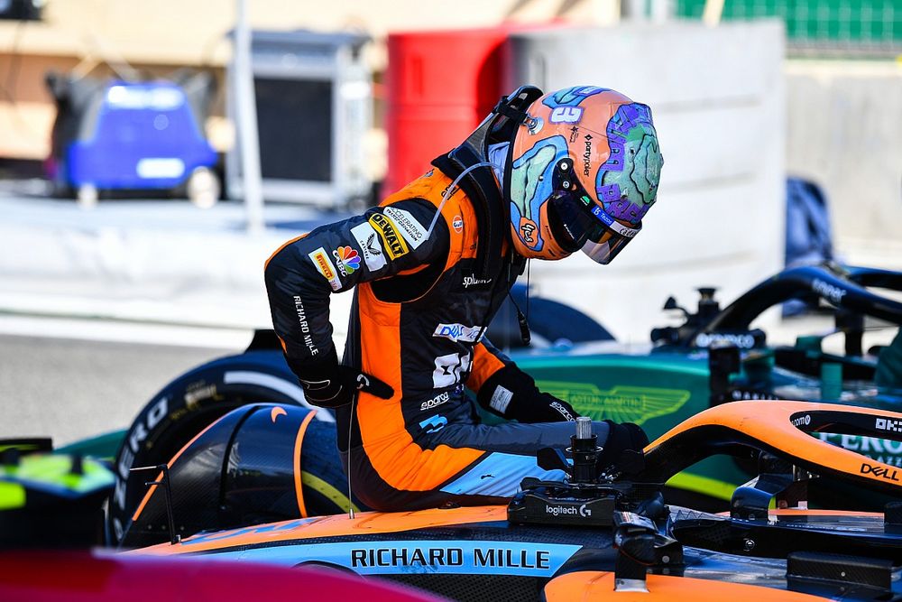 Daniel Ricciardo, McLaren, en Parc Ferme