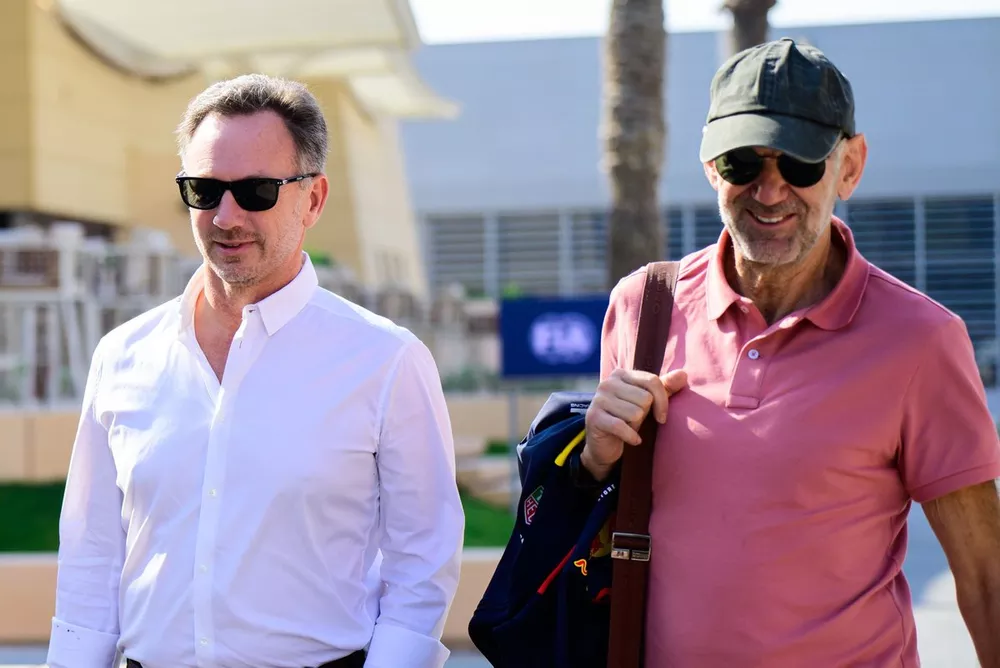 Christian Horner, teambaas Red Bull Racing, Adrian Newey, Chief Technology Officer, Red Bull Racing
