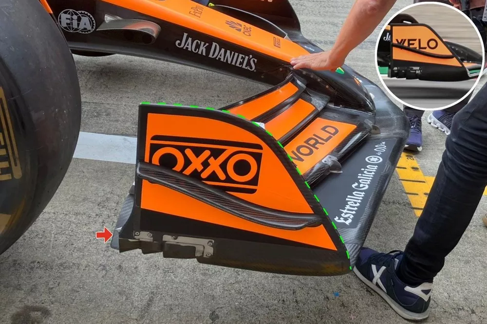 McLaren MCL38 front wing endplate comparison
