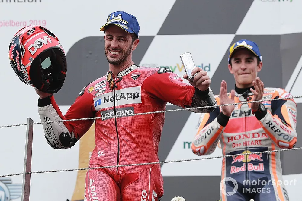 Podium: race winner Andrea Dovizioso, Ducati Team