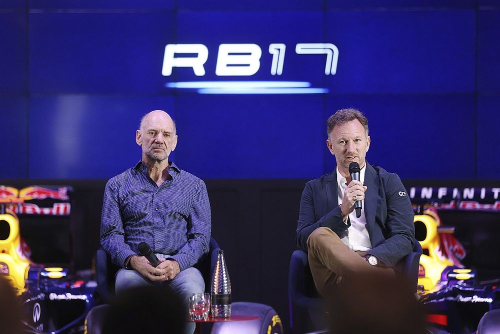 Adrian Newey, directeur technique en chef de Red Bull Racing, Christian Horner, Team principal de Red Bull Racing