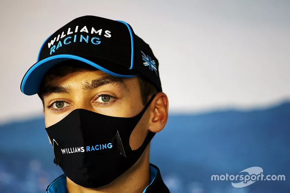 George Russell, Williams Racing in the press conference