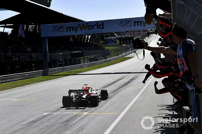 Race winner Max Verstappen, Red Bull Racing RB15