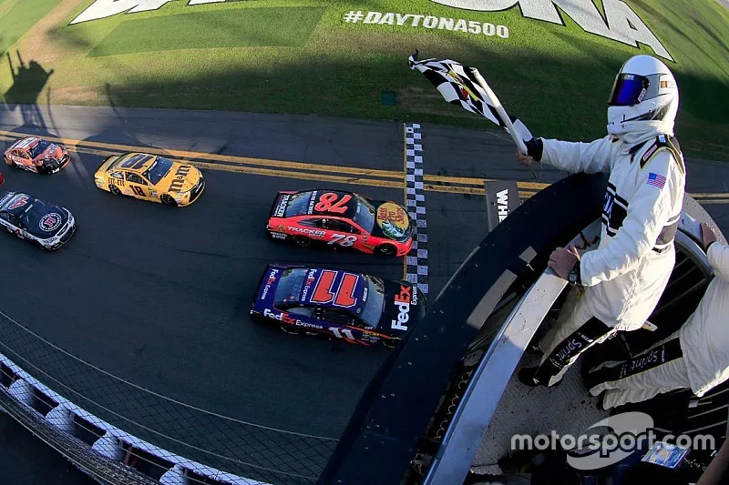 Race winner: Denny Hamlin, Joe Gibbs Racing Toyota