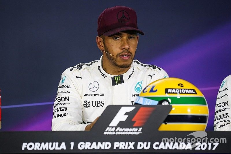 Polesitter Lewis Hamilton, Mercedes AMG F1 in the Press Conference