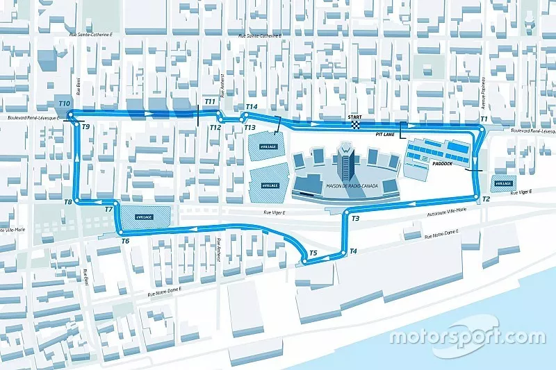 Montreal ePrix track layout
