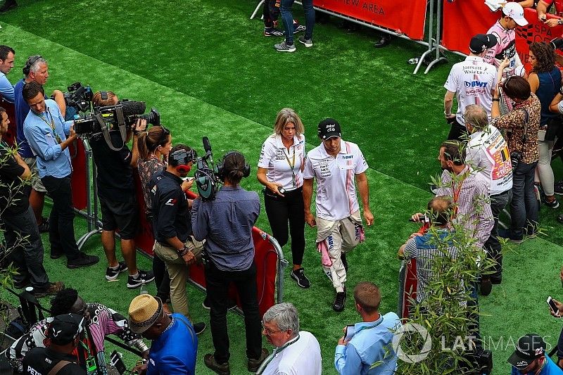 Sergio P&eacute;rez, Sahara Force India y Esteban Ocon, Sahara Force India