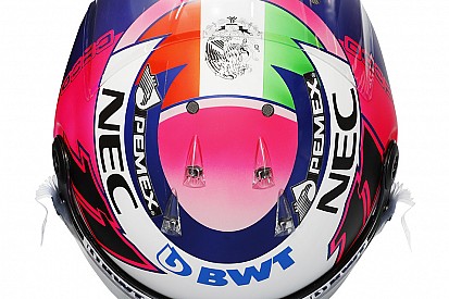 GALERÍA: Pérez presenta su casco para la temporada 2019