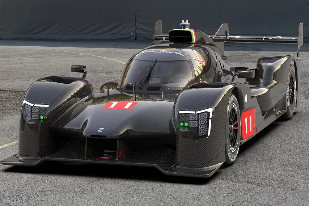 Een render van de Isotta Fraschini zoals deze in actie moet komen voor de test op Vallelunga.