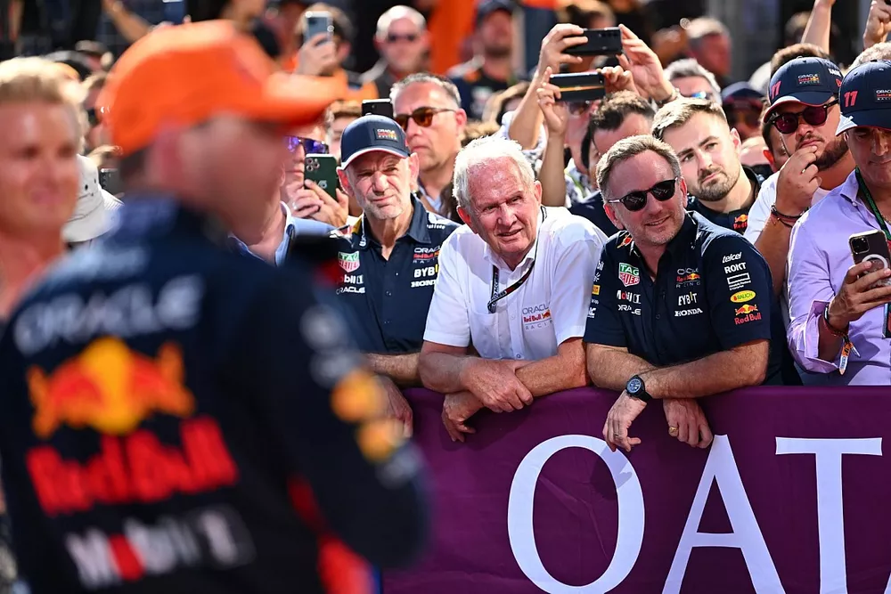 Christian Horner, Team Principal, Red Bull Racing, Helmut Marko, Consultant, Red Bull Racing, Adrian Newey, Chief Technology Officer, Red Bull Racing