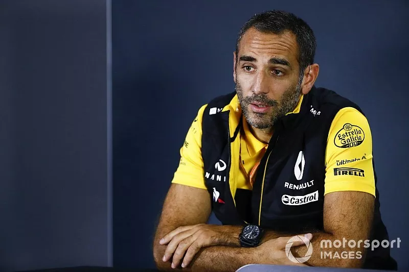 Cyril Abiteboul, directeur g&eacute;n&eacute;ral de Renault Sport F1 Team lors de la conf&eacute;rence de presse