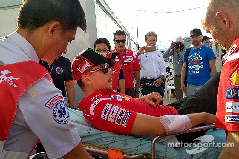 Thailand-Start ungewiss: Jorge Lorenzo atmet nach Highsider dennoch auf