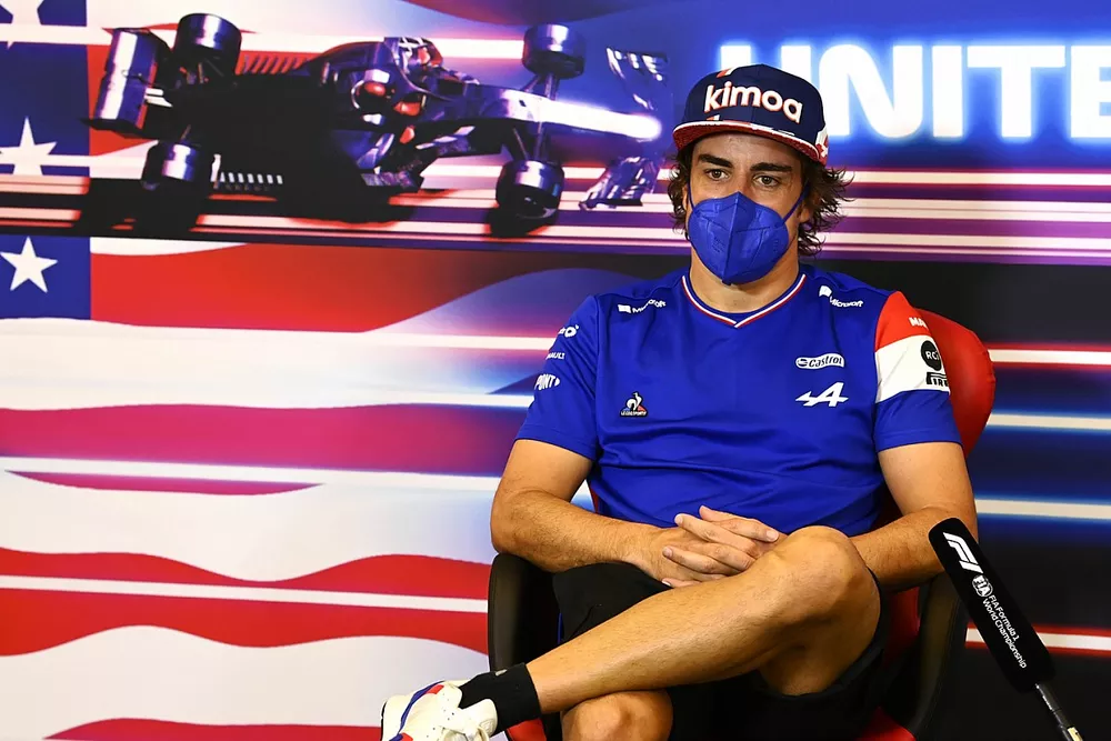 Fernando Alonso, Alpine in the drivers press conference
