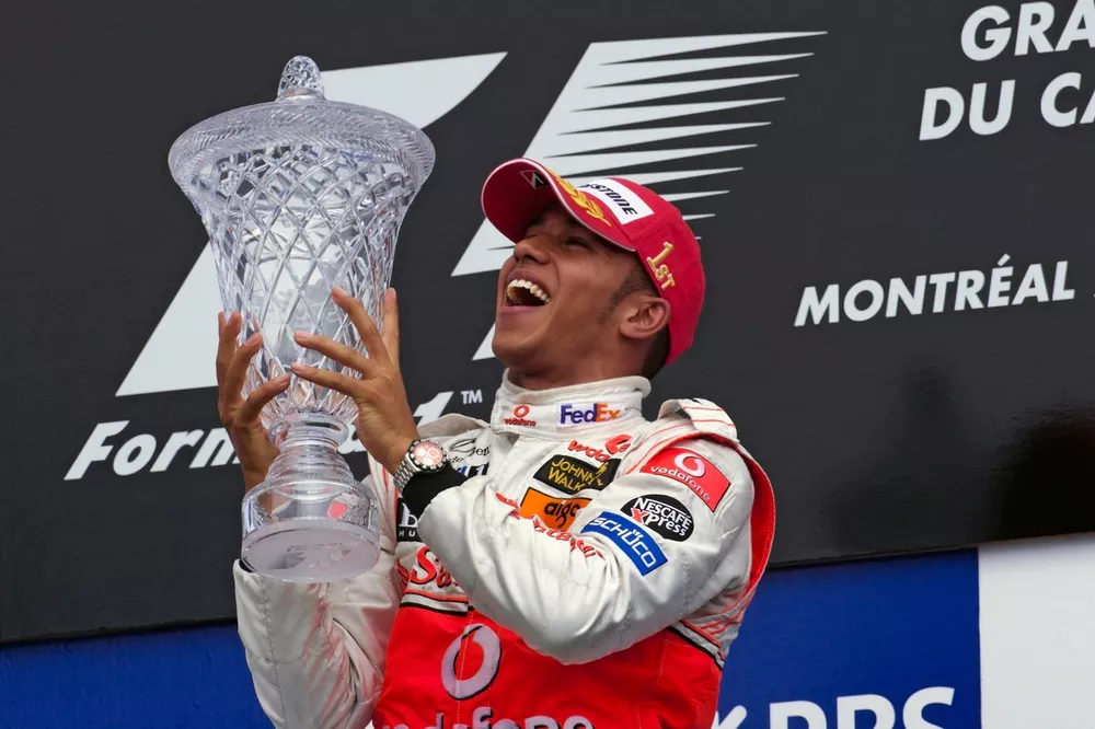 Podio: Ganador de la carrera Lewis Hamilton, McLaren