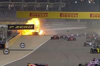 Vídeo: un brutal accidente e incendio detiene la F1 en Bahrein