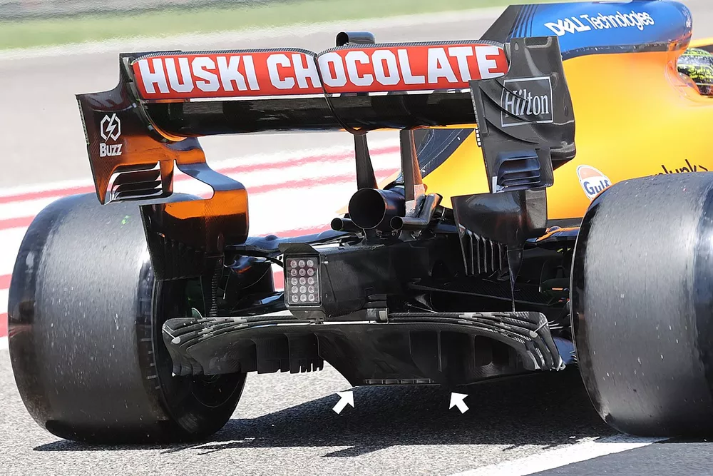 McLaren MCL35M diffuser detail