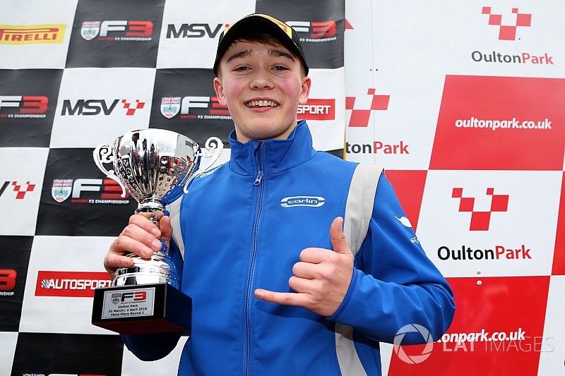 Podio: tercer lugar Billy Monger, Carlin