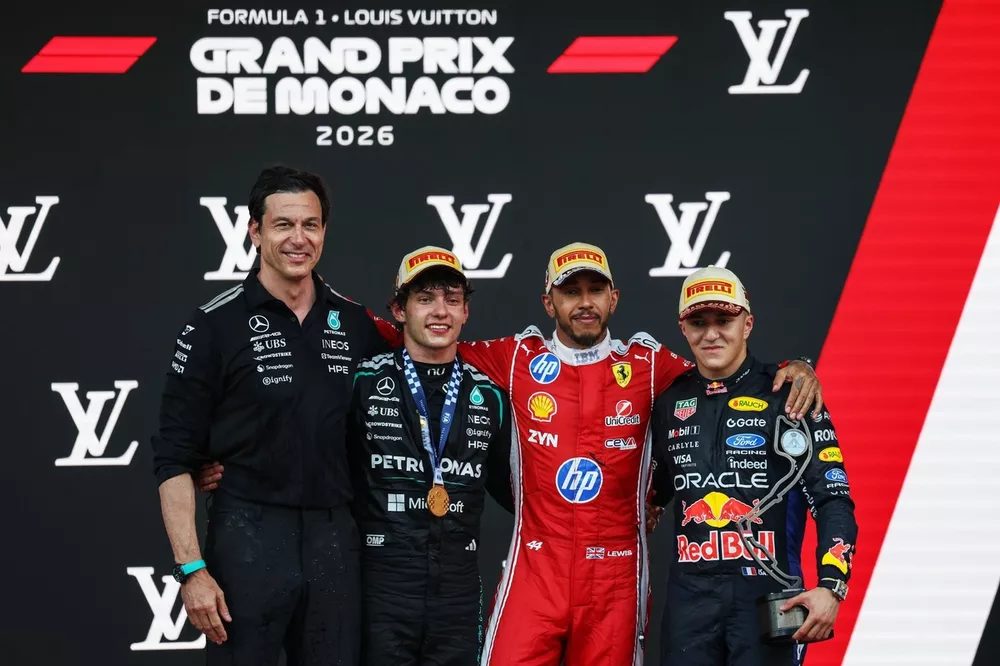 Andrea Kimi Antonelli, Mercedes, Lewis Hamilton, Ferrari, Isack Hadjar, Red Bull Racing, Toto Wolff, Mercedes