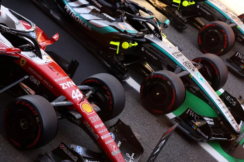 Lewis Hamilton, Ferrari, George Russell, Mercedes, Andrea Kimi Antonelli, Mercedes