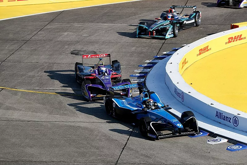 S&eacute;bastien Buemi, Renault e.Dams, Sam Bird, DS Virgin Racing, Mitch Evans, Jaguar Racing