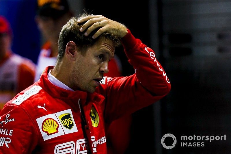 Sebastian Vettel, Ferrari in Parc Ferme 