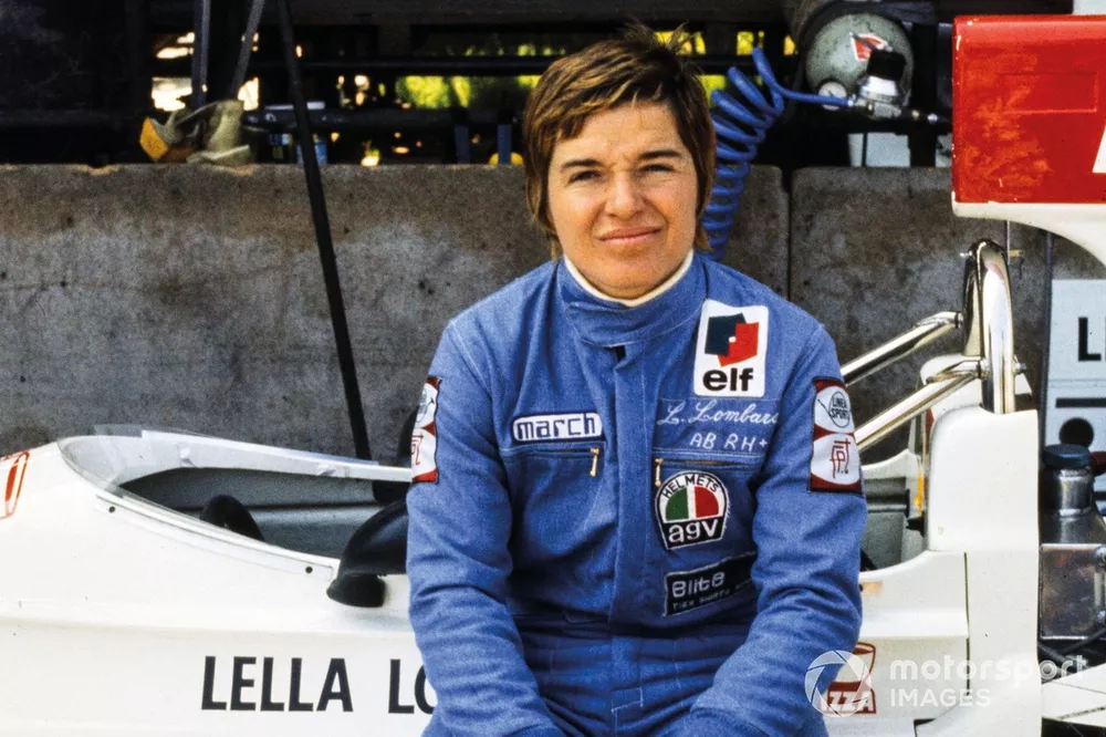 Lella Lombardi sits on her March 751 Ford 