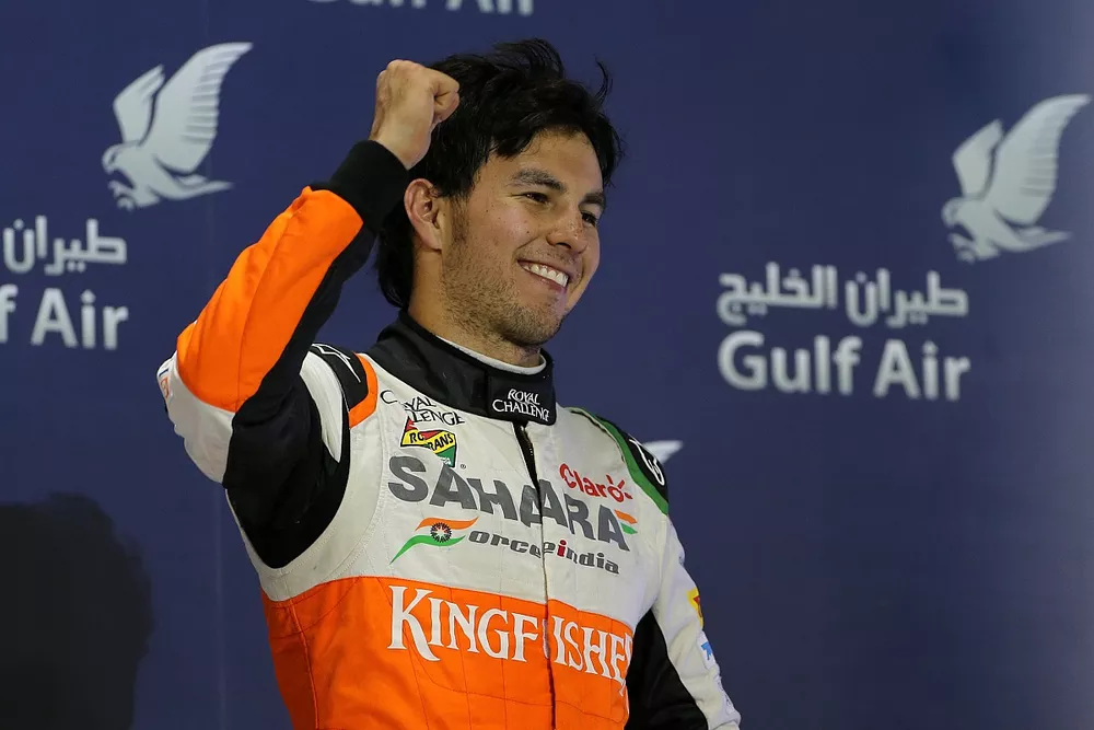 Podio: tercer lugar Sergio P&eacute;rez, Force India 