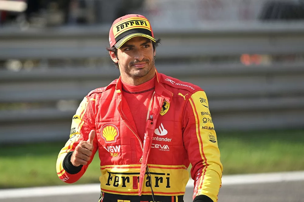 Le poleman Carlos Sainz, Scuderia Ferrari