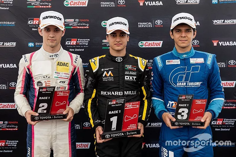 P&oacute;dio da corrida 1 em Teretonga