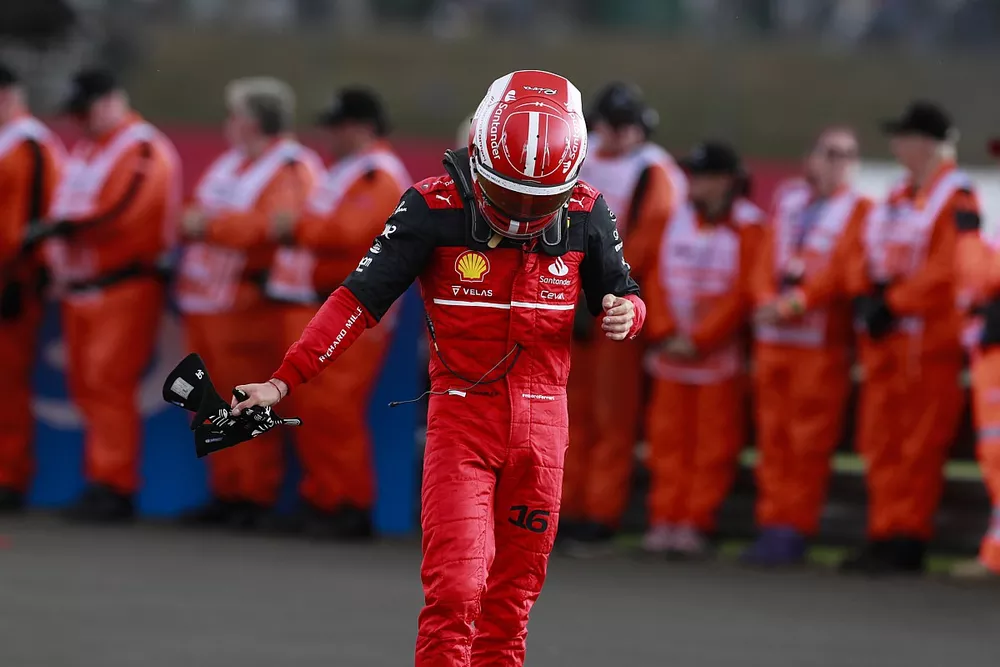 Charles Leclerc, Ferrari, in Parc Ferme