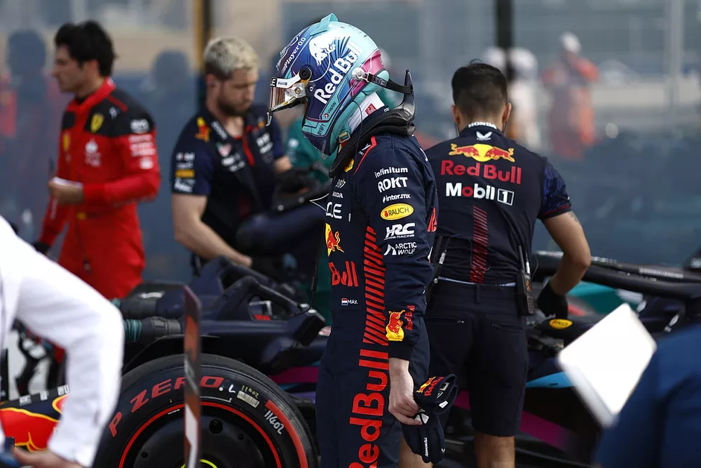 Max Verstappen, Red Bull Racing, in Parc Ferme after Qualifying