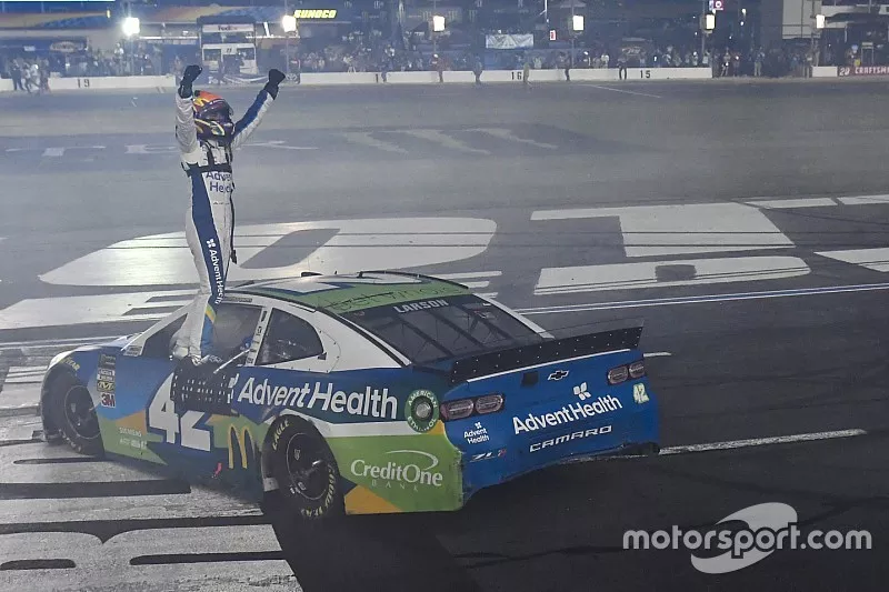 All-Star Race Winner Kyle Larson, Chip Ganassi Racing, Chevrolet Camaro Advent Health