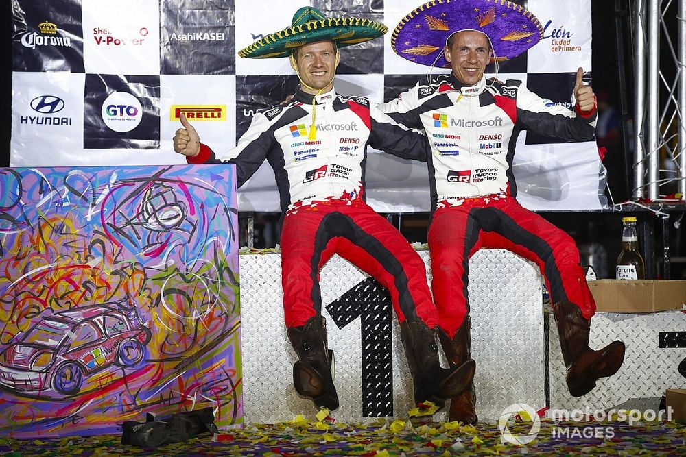 Podium: Winner Sébastien Ogier, Julien Ingrassia, Toyota Gazoo Racing WRT Toyota Yaris WRC