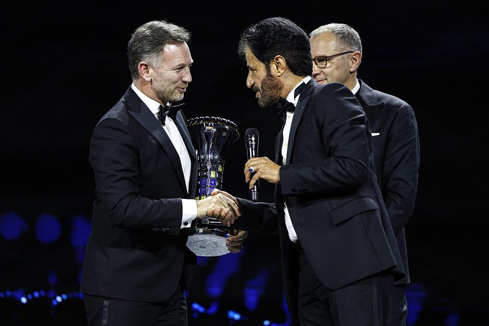 Christian Horner, Director del equipo Red Bull Racing, Mohammed Ben Sulayem, Presidente de la FIA