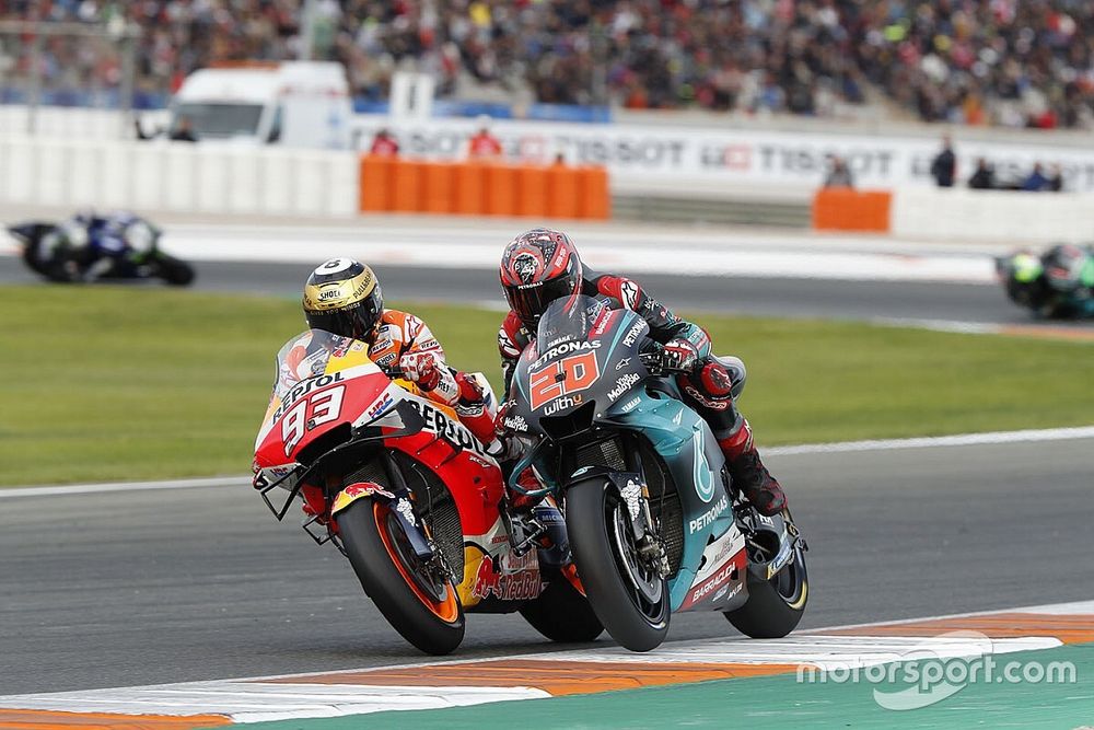 Marc Marquez, Repsol Honda Team, Fabio Quartararo, Petronas Yamaha SRT
