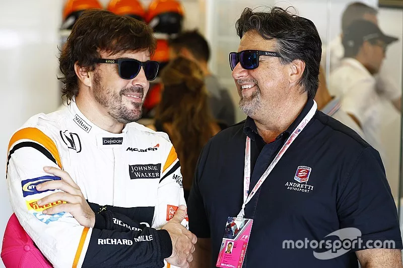 Fernando Alonso, McLaren, ve Michael Andretti