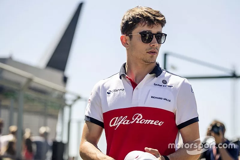 Charles Leclerc, Sauber on drivers parade