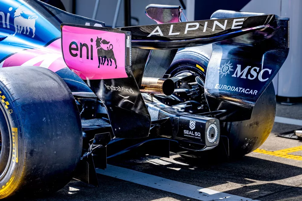 Detalle t&eacute;cnico del coche de Pierre Gasly, Alpine