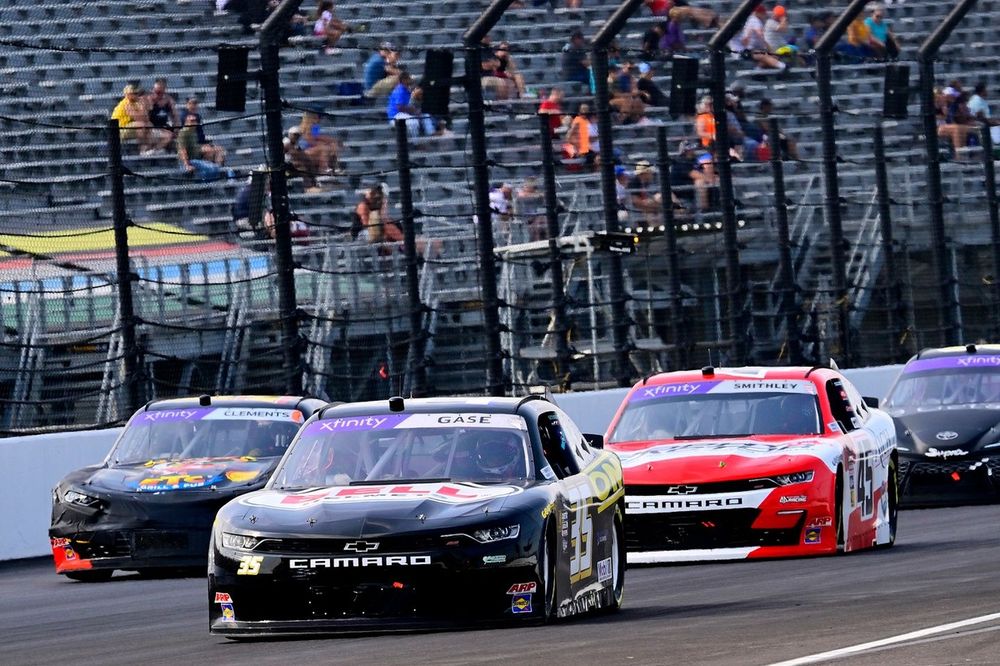 Joey Gase, Joey Gase Motorsports,  Chevrolet Camaro and Garrett Smithley, Alpha Prime Racing, Trophy Tractor/RichMar Florist Chevrolet Camaro