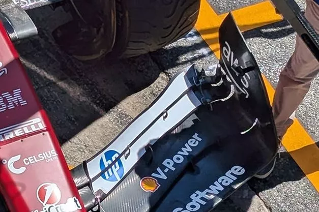 El alerón delantero del Ferrari SF-25