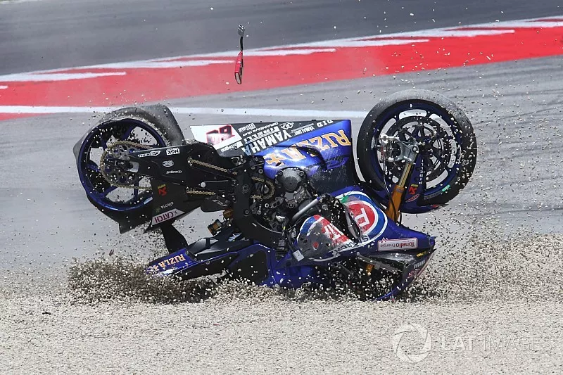 Chute de Michael van der Mark, Pata Yamaha