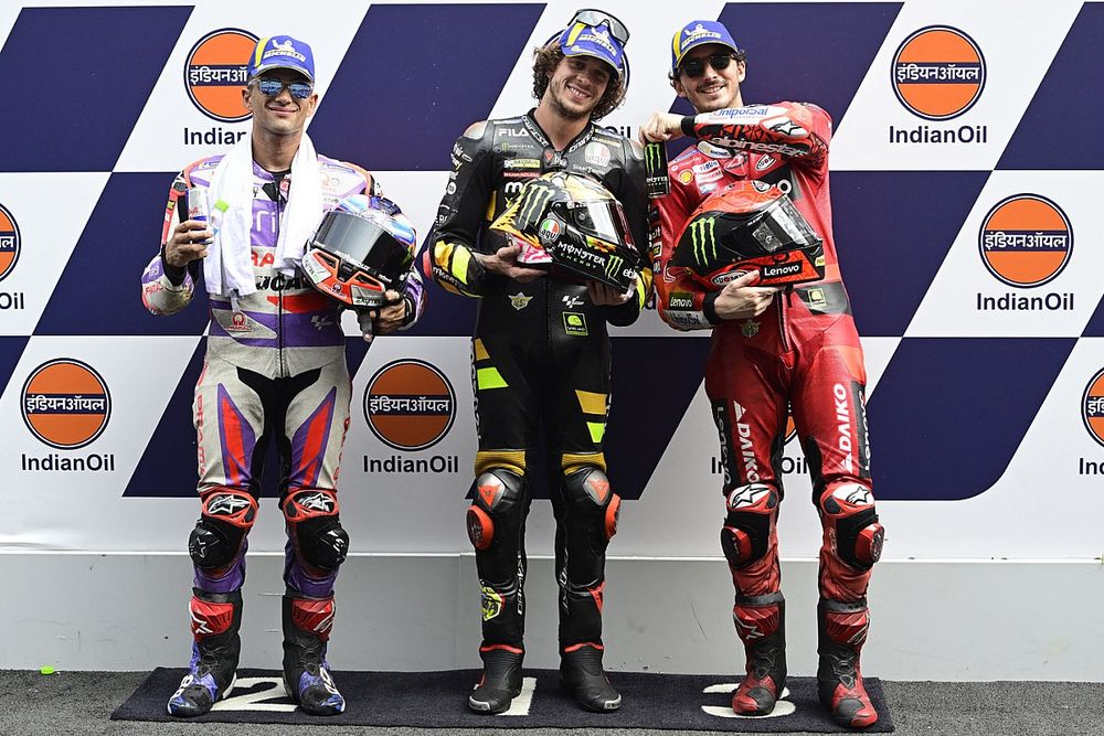 Jorge Martín, Pramac Racing, Marco Bezzecchi, VR46 Racing Team, Francesco Bagnaia, Ducati Team