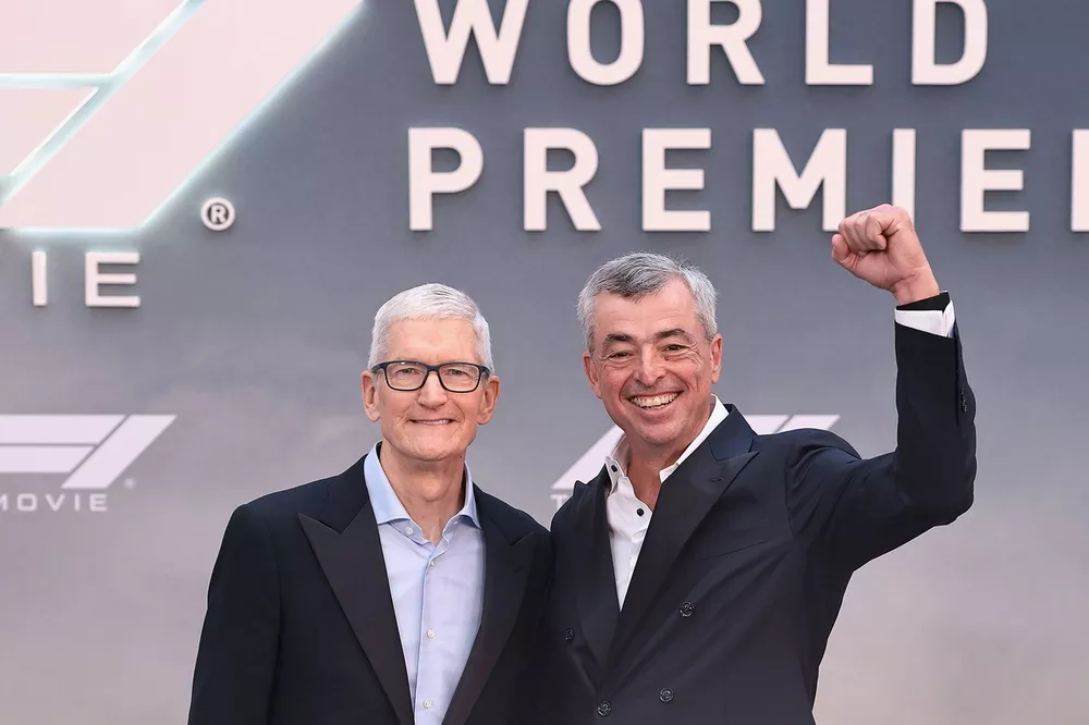 Tim Cook and Eddy Cue at the World Premiere of F1 The Movie