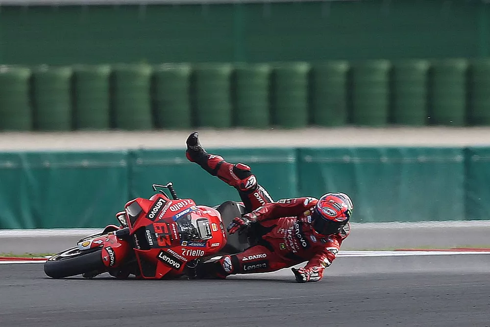 Francesco Bagnaia, Ducati Team, crash