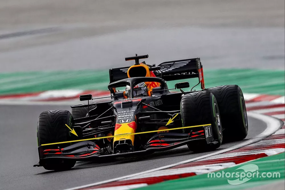 Max Verstappen, Red Bull RB16, captioned