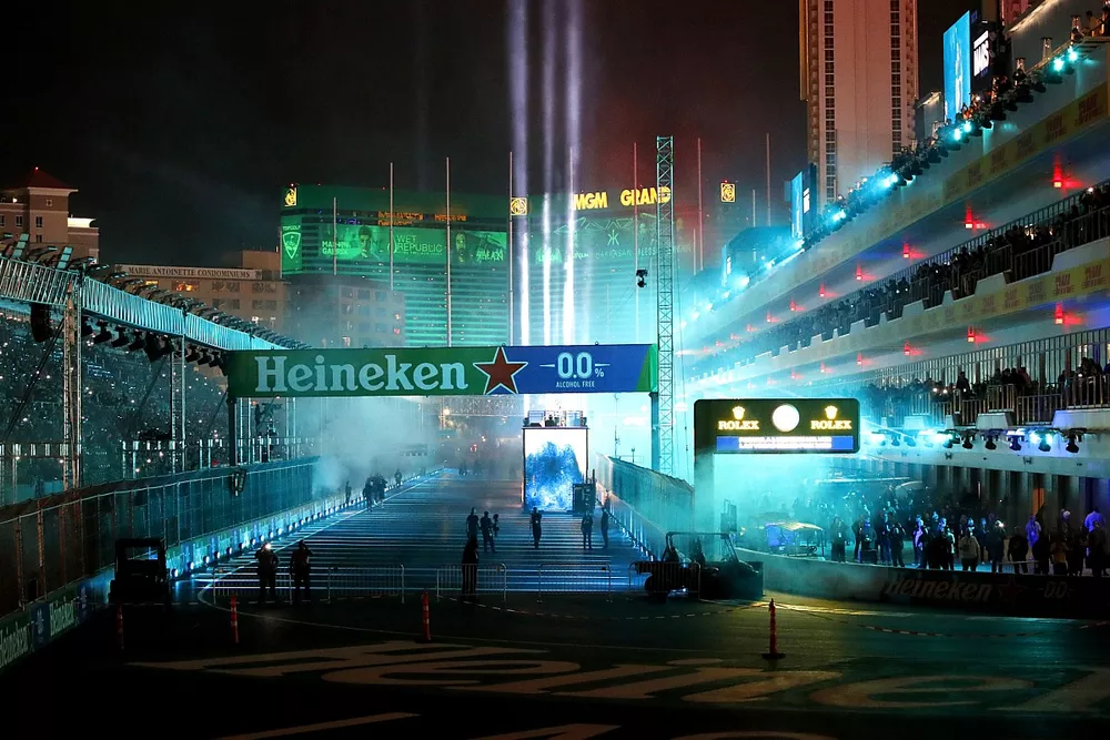 General views of the track ahead of the opening ceremony