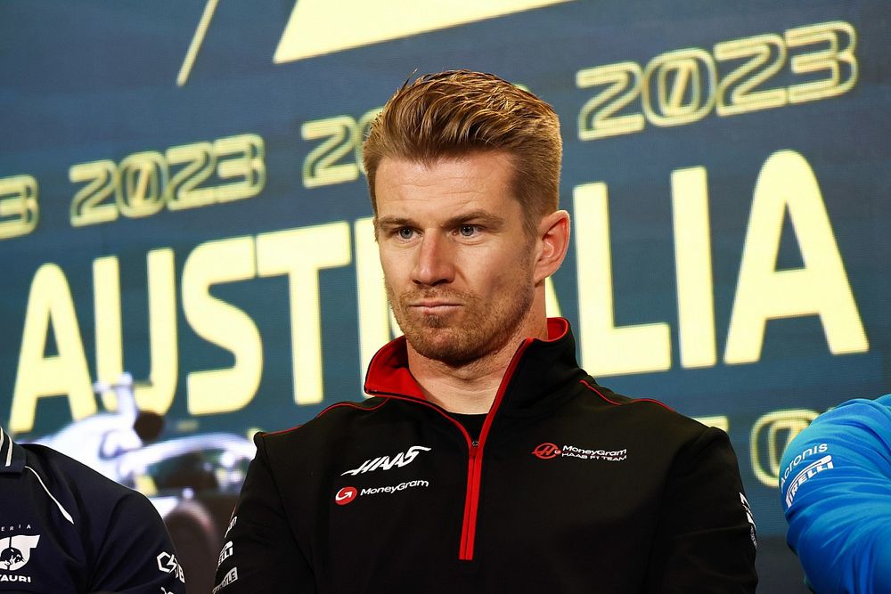 Nico Hulkenberg, Haas F1 Team, en rueda de prensa