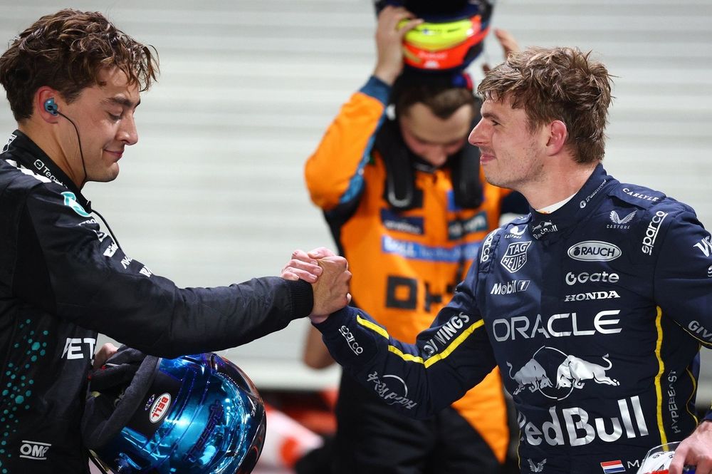 Max Verstappen, Red Bull Racing, George Russell, Mercedes